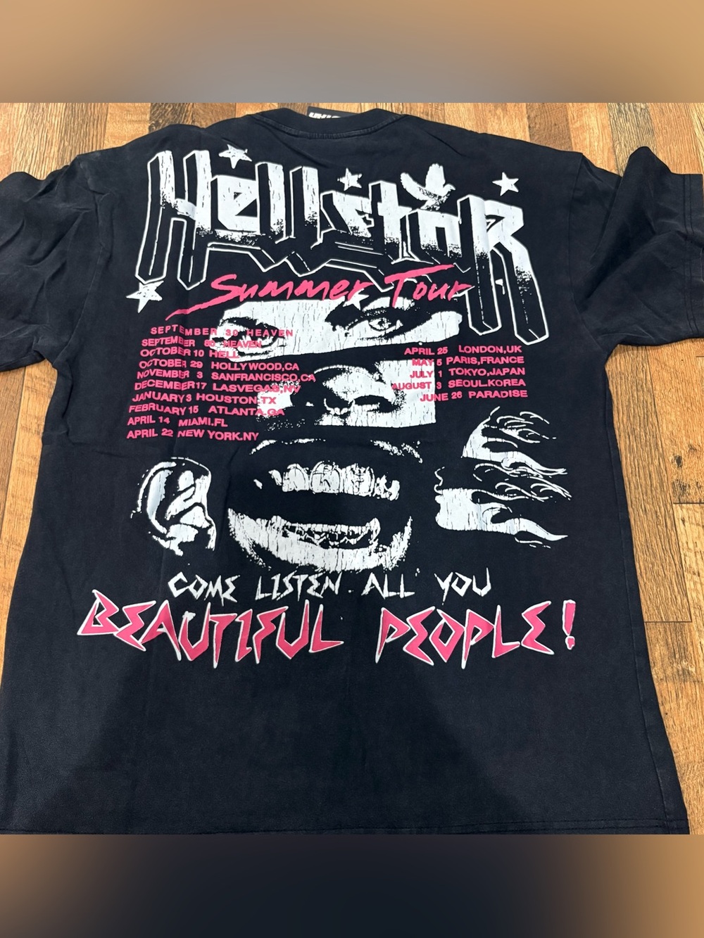 Unbranded Black 'Hellstar Summer Tour' Graphic Short-Sleeve Tee